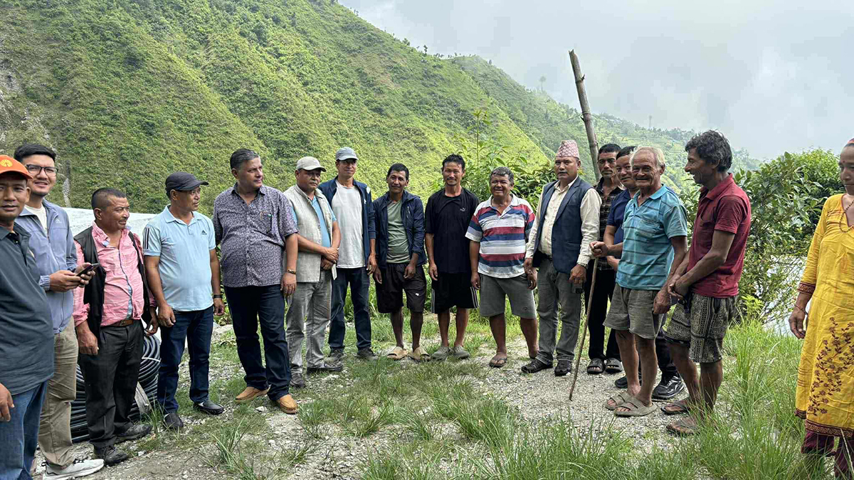तमुधीं यूकेको सहयोगमा सिन्धुलीको गोलन्जोरमा निर्मित सिँचाइ पोखरी र ट्याङ्की हस्तान्तरण
